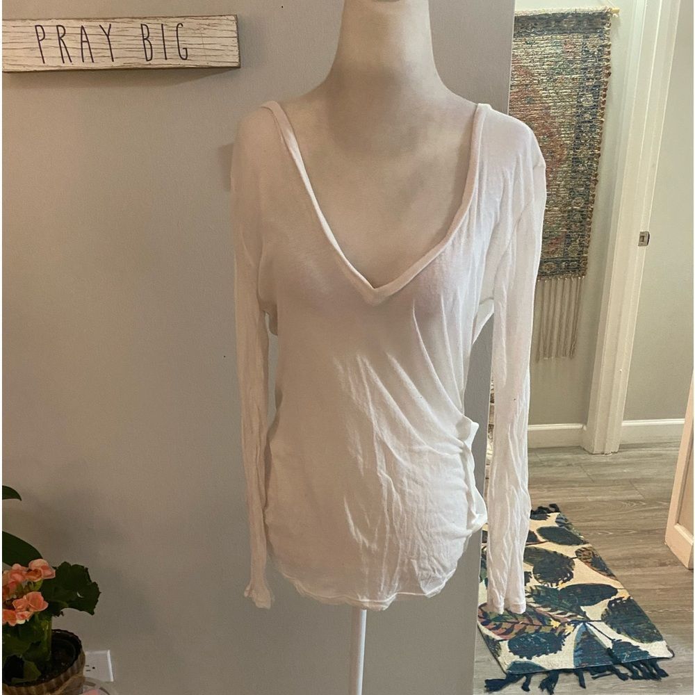 COPY - MONROW Classic V-Neck Long-Sleeve Tee